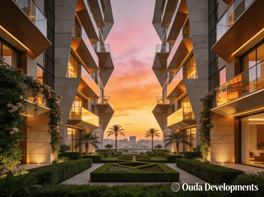 شقق سكنية فاخرة من شركة عودة للتطوير العقاري Ouda Developments في التجمع الخامس بالقاهرة الجديدة.