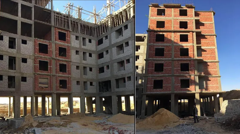 عمارات جمعية أمنحتب أثناء أعمال الإنشاء — القاهرة الجديدة | عوده للتطوير العقاري