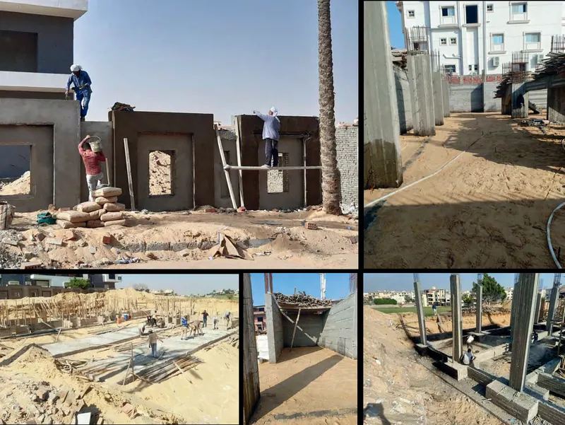 قطعة كناري 16 أثناء أعمال الإنشاء — جولف سيتي العبور | عوده للتطوير العقاري