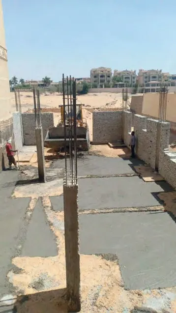 قطعة كناري 63 أثناء أعمال الإنشاء — جولف سيتي العبور | عوده للتطوير العقاري