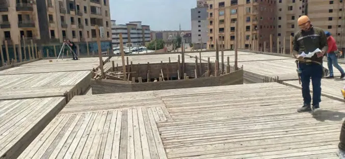 مسجد جولف سيتي أثناء أعمال الإنشاء — جولف سيتي العبور | عوده للتطوير العقاري