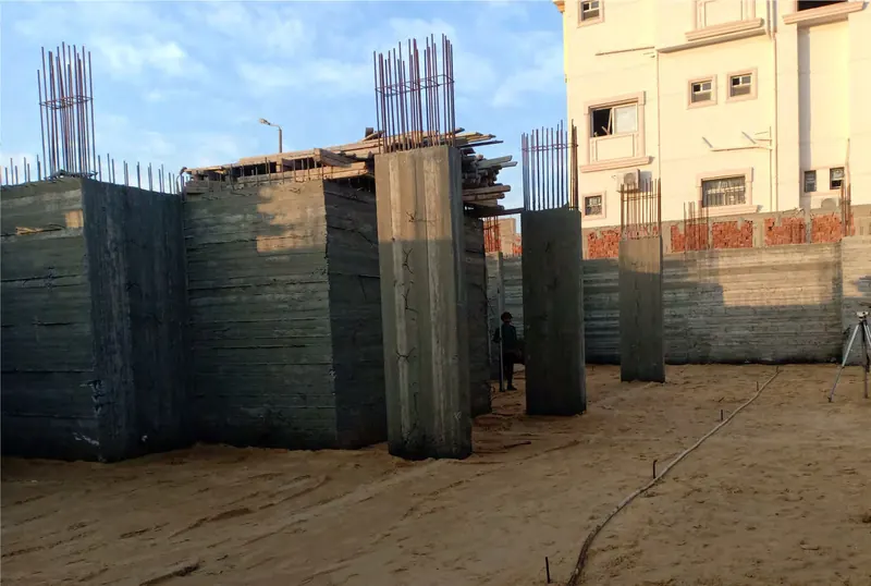 قطعة مروج الجديدة 102 أثناء أعمال الإنشاء — جولف سيتي العبور | عوده للتطوير العقاري