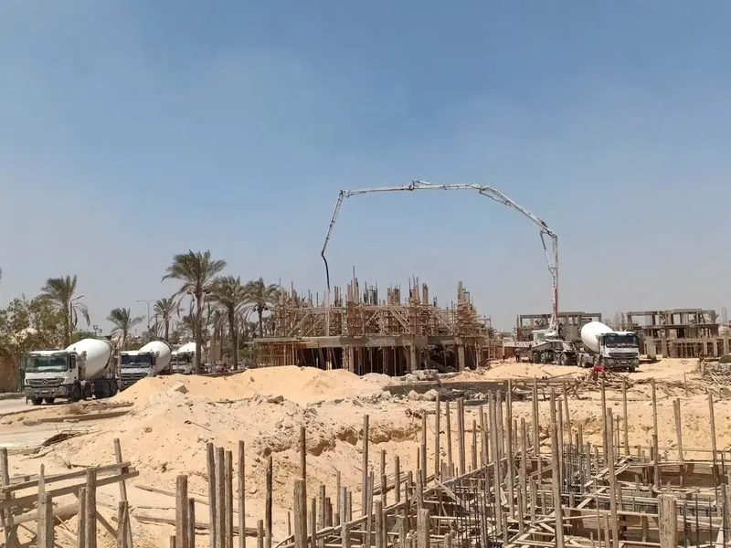 قطعة مروج الجديدة 106 أثناء أعمال الإنشاء — جولف سيتي العبور | عوده للتطوير العقاري