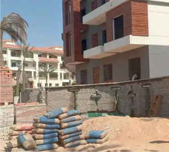 قطعة سندس 12 أ في مرحلة المباني والواجهات — جولف سيتي العبور | عوده للتطوير العقاري