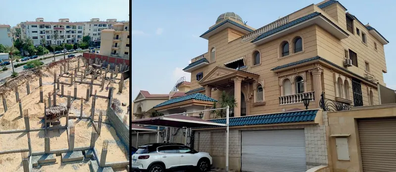 قطعة سندس 28 من التنفيذ إلى التسليم — جولف سيتي العبور | عوده للتطوير العقاري