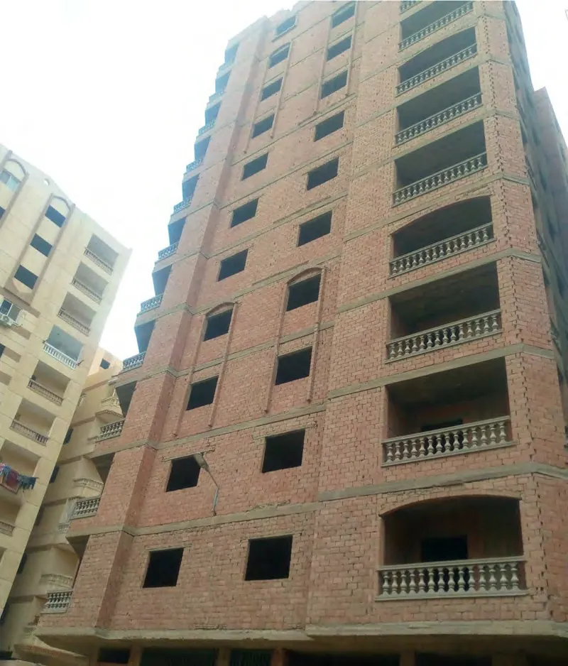 عمارة 11/5 في مرحلة المباني والواجهات — كمبوند إيزيس كايرو، جسر السويس الجديدة | عوده للتطوير العقاري